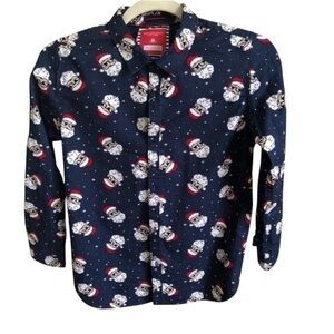 New Denim &Flower Long sleeved Santa wearing sunglasses
